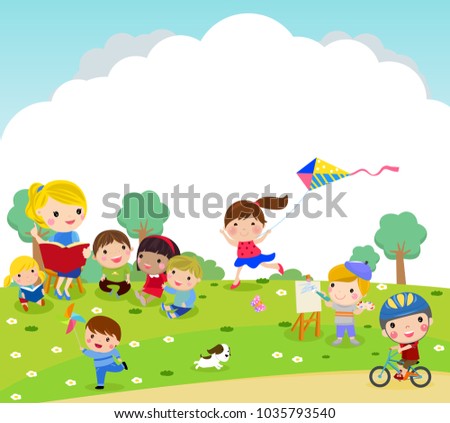 Similar – Image, Stock Photo Childhood canvas I Bicycle