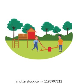 Kids playing at park