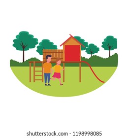Kids playing at park