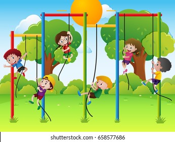 Kids playing in the park