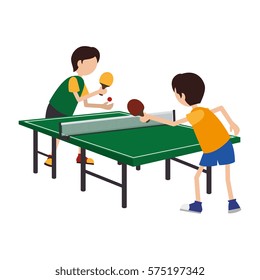 kids playing ping pong