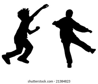Kids Playing Silhouette