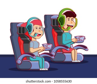 kids playing with video game console