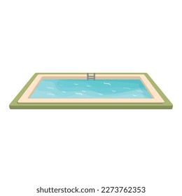 Kids pool icon cartoon vector. Water swim. Vacation play