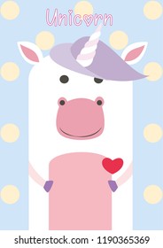 kids poster with unicorn