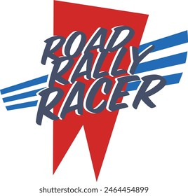 Kids print detail.road really racer slogan vector print.