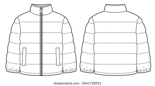 Kids puffer down coat with zipper clasp