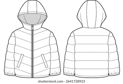 Kids puffer hooded down coat