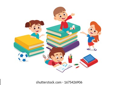 Kids School Stock Vector (Royalty Free) 227445256 | Shutterstock