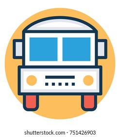 Kids ride to school, school bus vector flat illustration 