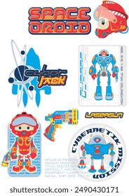 Kids robotic graphic. best of screen print, logo print. for kids t shirt