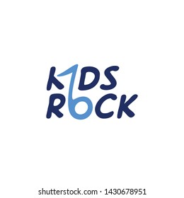 Kids Rock logo with note song icon