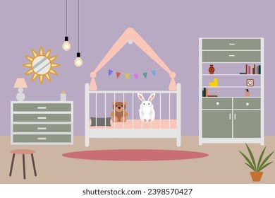 Habitación infantil con cuna