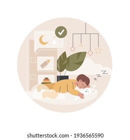 Kids routine app abstract concept vector illustration.