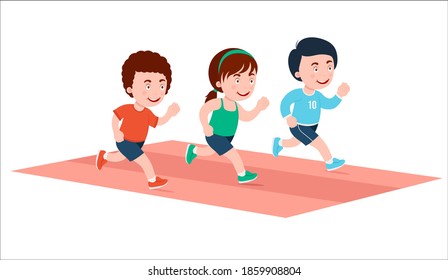 50 Child Girl Race Running Track Smile Stock Vectors, Images & Vector Art |  Shutterstock