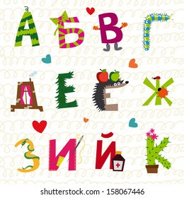 Kids russian alphabet