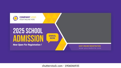 Kids School Admission Open Social Media Post Banner Design For Your School Advertisement.