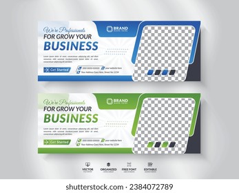 Kids school admission web banner and social media cover page design template.