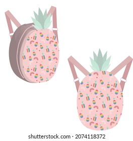 Kids school bag design, vector file, bag design template