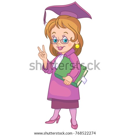 kids school cartoon girl on graduation stock vector royalty free kids in school cartoon