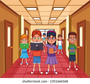 Kids School Cartoons Stock Vector (Royalty Free) 1351666568 | Shutterstock