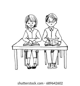 School Desk Line Drawing Images Stock Photos Vectors Shutterstock