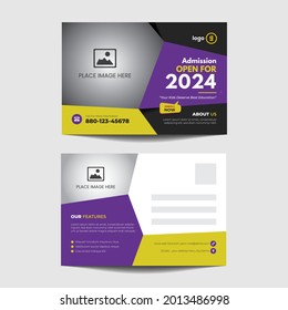 Kids School Education Admission Eddm Postcard Template