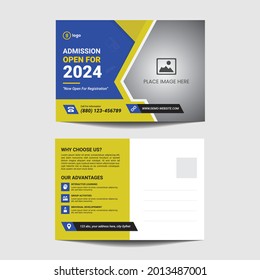 Kids School Education Admission Eddm Postcard Template