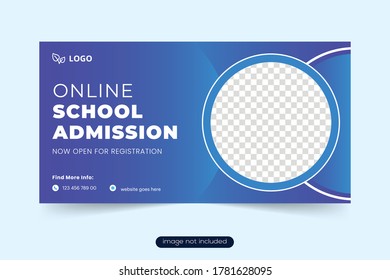 
Kids school education admission social media banner