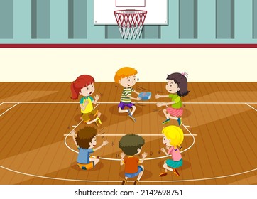 Kids in a school field trip illustration