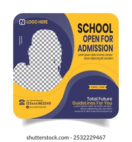 Kids School Nice Social Media Post Design Banner