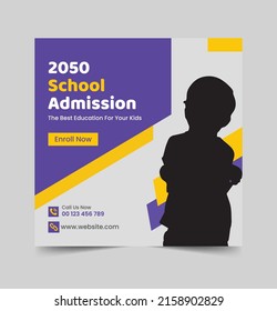 Kids School Social Media Post Template