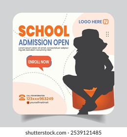 Kids School Trending Social Media Post Design Layout