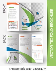 Kid's School Tri-Fold Mock up & Brochure Design 