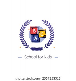 Kids School vector logo design