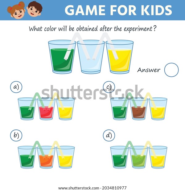 Kids Science Game Research Process Chemistry Stock Vector (Royalty Free ...