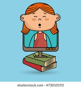 kids screen book icon. vector illustration design
