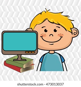 kids screen book icon. vector illustration design