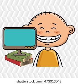 kids screen book icon. vector illustration design