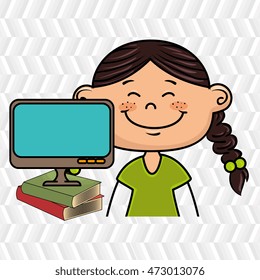 kids screen book icon. vector illustration design