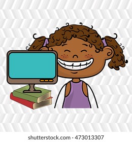kids screen book icon. vector illustration design