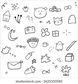 kids scribble doodle cute illustration 