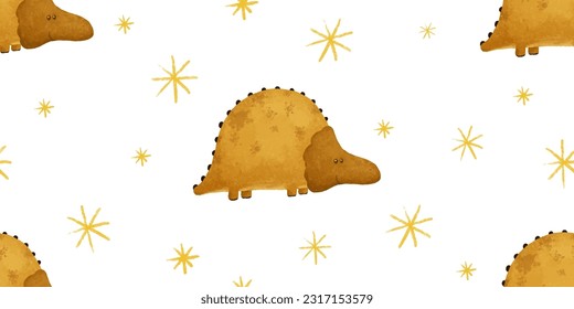 diseño ininterrumpido para niños con dinos de colores divertidos, inagotables para dinosaurios textiles, repite diseño