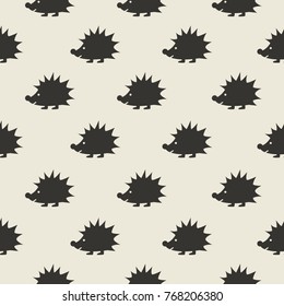  Kids seamless pattern with hedgehogs.  Baby pattern.