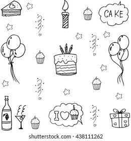 For kids set party doodle