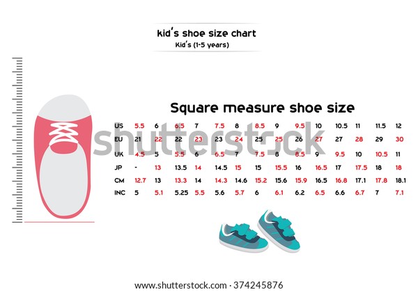 Kids Shoe Size Chartfor Kids 15 Stock 