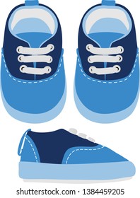 Kids Shoes. Simple Vector Illustration.