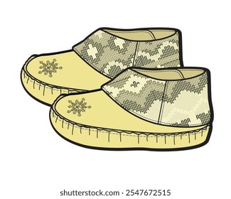 Kids shoes vector mockup template technical drawing.