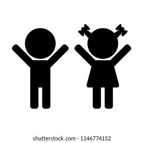 Kids Sign Icon Tag Label Vector Stock Vector (Royalty Free) 1146774152 ...