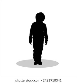 Kids sihouette stock vector illustration